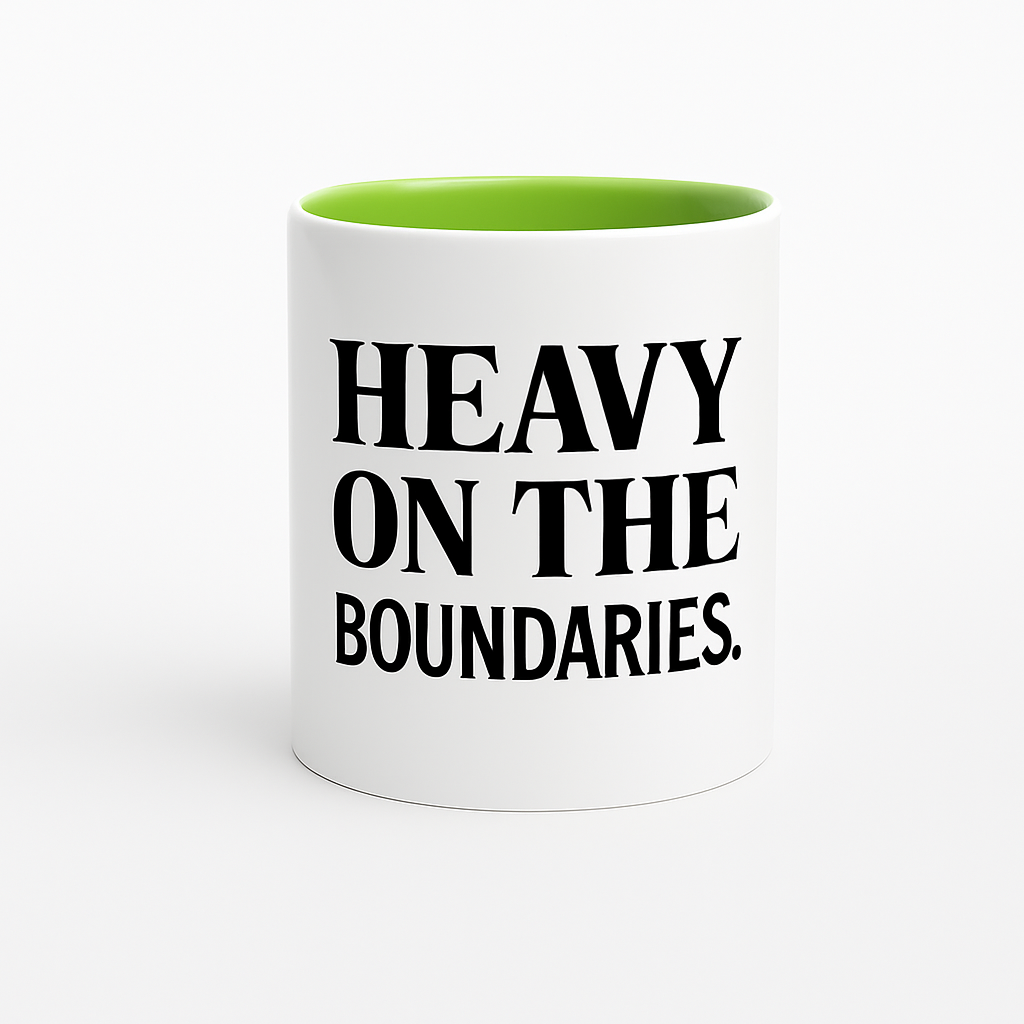 HEAVY ON THE BOUNDARIES Ceramic Mug – 11oz